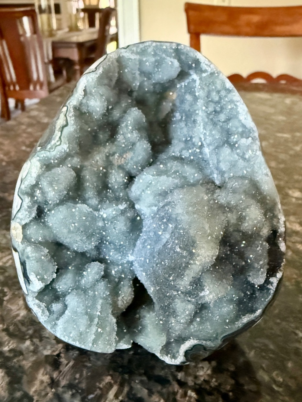 Green Amethyst Cut Base Freeform